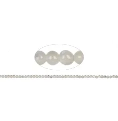 Heilstein & Edelstein-Strang - Kugeln, Perlmutt (hell), 02mm