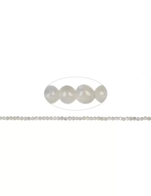 Heilstein & Edelstein-Strang - Kugeln, Perlmutt (hell), 02mm