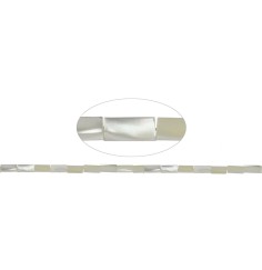 Heilstein & Edelstein-Strang - Quader, Perlmutt (hell), 12 x 05 x 05mm