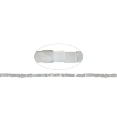 Heilstein & Edelstein-Strang - Würfel, Perlmutt (hell), 04 x 04mm