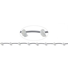 Heilstein & Edelstein-Strang - Flügel, Perlmutt (hell), 06 x 10mm