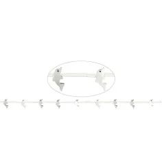 Heilstein & Edelstein-Strang - Delfine, Perlmutt (hell), 07 x 15mm