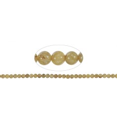 Heilstein & Edelstein-Strang - Kugeln, Rutilquarz, 06-07mm