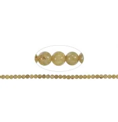 Heilstein & Edelstein-Strang - Kugeln, Rutilquarz, 06-07mm