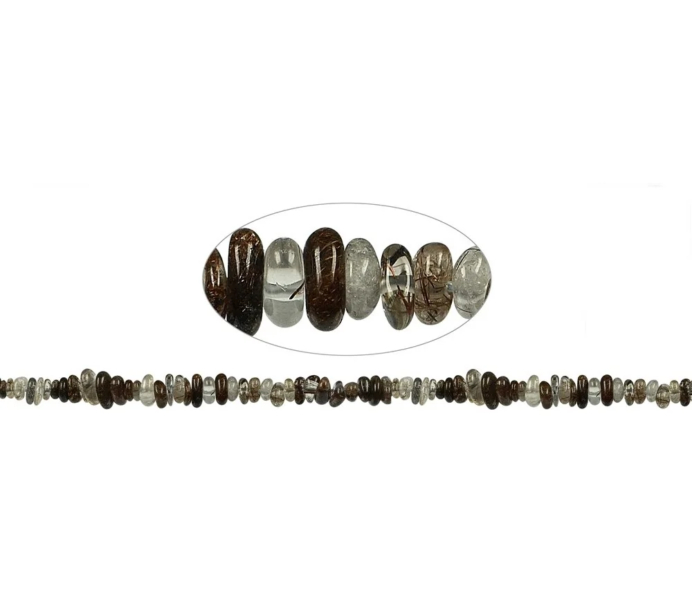 Heilstein & Edelstein-Strang - Splitter, Rutilquarz (braun), 03-05 x 05-10mm
