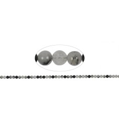 Heilstein & Edelstein-Strang - Kugeln, Turmalinquarz, 03mm