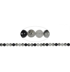 Heilstein & Edelstein-Strang - Kugeln, Turmalinquarz, 08mm