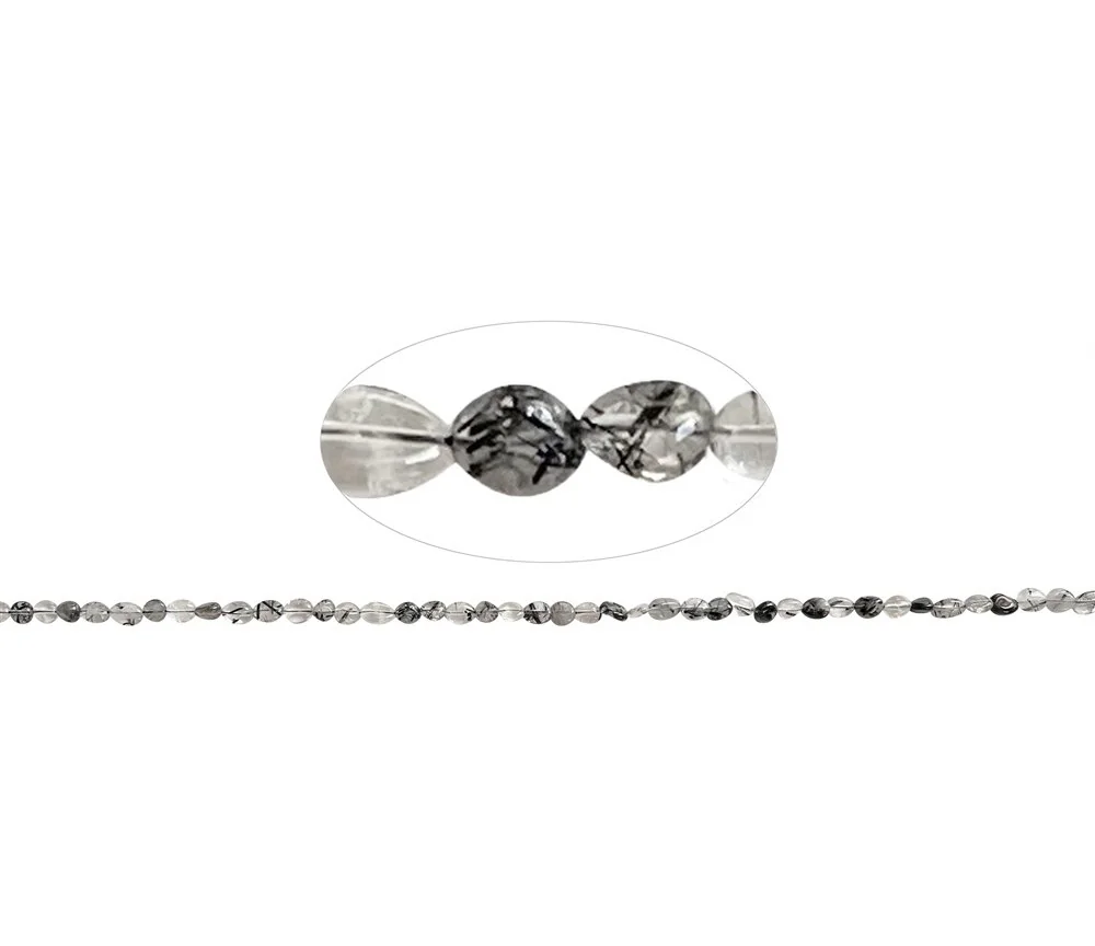 Heilstein & Edelstein-Strang - Nuggets, Turmalinquarz, 06 - 08mm