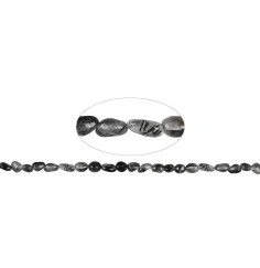 Heilstein & Edelstein-Strang - Nuggets, Turmalinquarz, 07-09mm