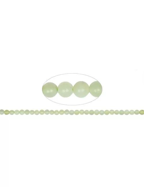 Heilstein & Edelstein-Strang - Kugeln, Serpentin, 06mm (38cm)