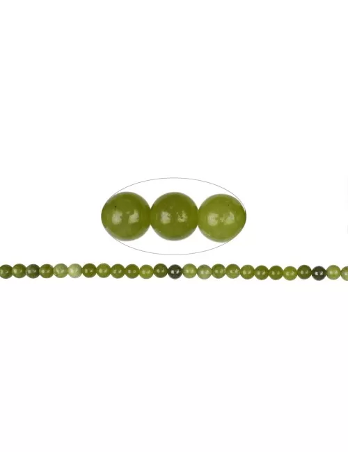 Heilstein & Edelstein-Strang - Kugeln, Serpentin (China), 08mm (38cm)