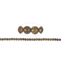Heilstein & Edelstein-Strang - Kugeln, Serpentin (braun), 05-06mm