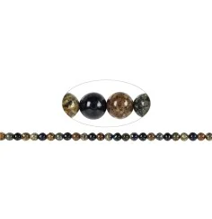 Heilstein & Edelstein-Strang - Kugeln, Azurit-Malachit (stab.), 05-06mm (39cm)