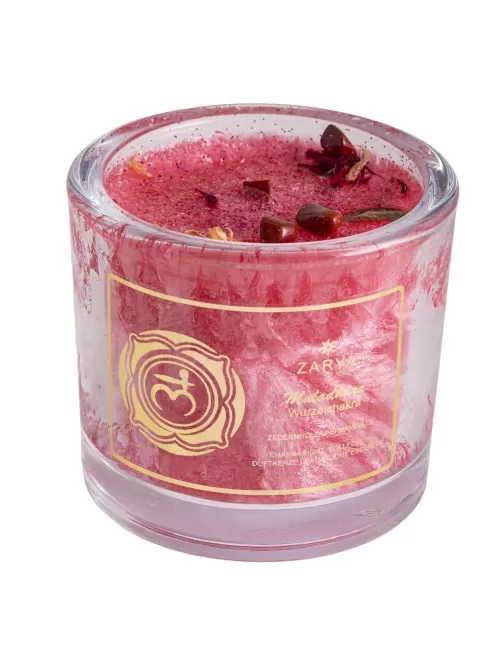 ZARYA - Kerze - Chakra - Wurzelchakra - ca.10 x 9 cm