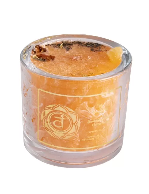 ZARYA - Kerze - Chakra - Sakralchakra - ca.10 x 9 cm