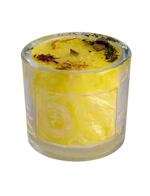 ZARYA - Kerze - Chakra - Solarplexuschakra - ca.10 x 9 cm