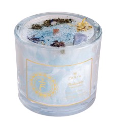 ZARYA - Kerze - Chakra - Halschakra - ca.10 x 9 cm