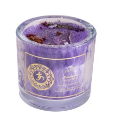 ZARYA - Kerze - Chakra - Kronenchakra - ca.10 x 9 cm