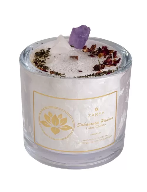 ZARYA - Kerze - Chakra - Lotoschakra - ca.10 x 9 cm