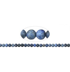 Heilstein & Edelstein-Strang - Kugeln, Dumortierit, matt, 08mm