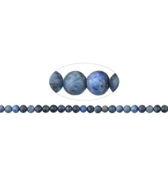 Heilstein & Edelstein-Strang - Kugeln, Dumortierit, matt, 08mm