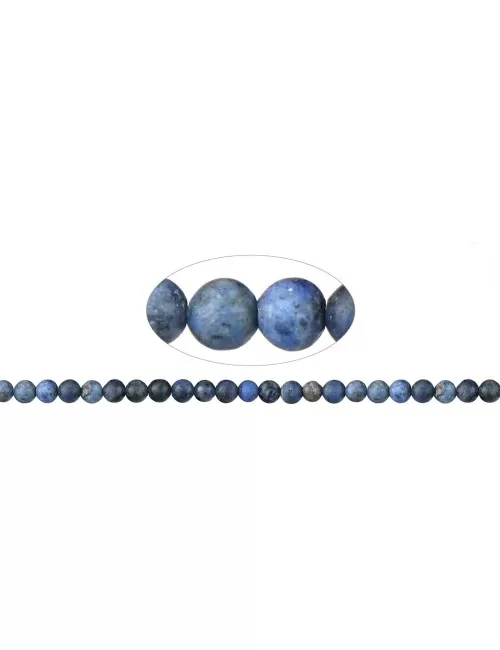 Heilstein & Edelstein-Strang - Kugeln, Dumortierit, matt, 08mm
