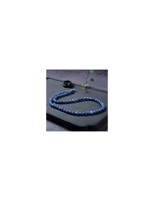 Heilstein & Edelstein-Strang - Kugeln, Dumortierit, matt, 08mm