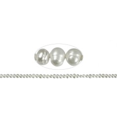 Heilstein & Edelstein-Strang - Potatoe, Süßwasser-Perle, 03 - 03,5mm