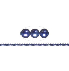 Heilstein & Edelstein-Strang - rund, Süßwasser-Perle A, violett (gef.), 05,5-06mm