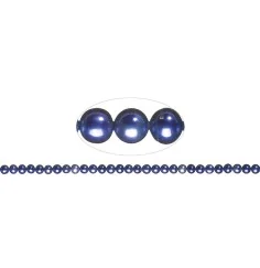 Heilstein & Edelstein-Strang - rund, Süßwasser-Perle A, violett (gef.), 05,5-06mm