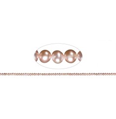 Heilstein & Edelstein-Strang - Potatoe, Süßwasser-Perle A, lachs (natur), 03-04mm