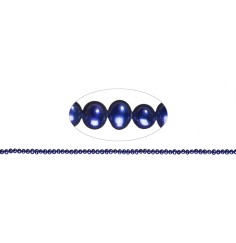 Heilstein & Edelstein-Strang - Potatoe, Süßwasser-Perle A, violett (gef.), 03-04mm