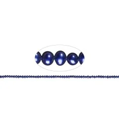 Heilstein & Edelstein-Strang - Potatoe, Süßwasser-Perle A, violett (gef.), 03-04mm