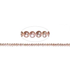 Heilstein & Edelstein-Strang - Potatoe, Süßwasser-Perle A, lachs (natur), 04-05mm