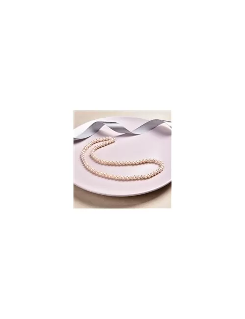 Heilstein & Edelstein-Strang - Potatoe, Süßwasser-Perle A, lachs hell (natur), 04-05mm