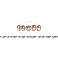 Heilstein & Edelstein-Strang - Potatoe, Süßwasser-Perle A, lila (natur), 04-05mm