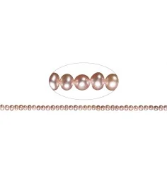 Heilstein & Edelstein-Strang - Potatoe, Süßwasser-Perle A, lila (natur), 04-05mm