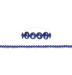 Heilstein & Edelstein-Strang - Potatoe, Süßwasser-Perle A, violett (gef.), 04-05mm