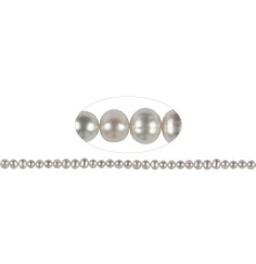 Heilstein & Edelstein-Strang - Potatoe, Süßwasser-Perle A, weiß, 05-06mm