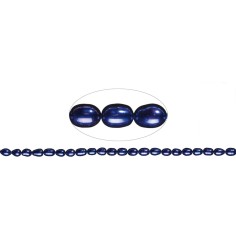 Heilstein & Edelstein-Strang - Reiskorn, Süßwasser-Perle A, violett (gef.), 08-09mm