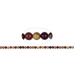 Heilstein & Edelstein-Strang - Kugeln, Mookait, 06mm (ca.)