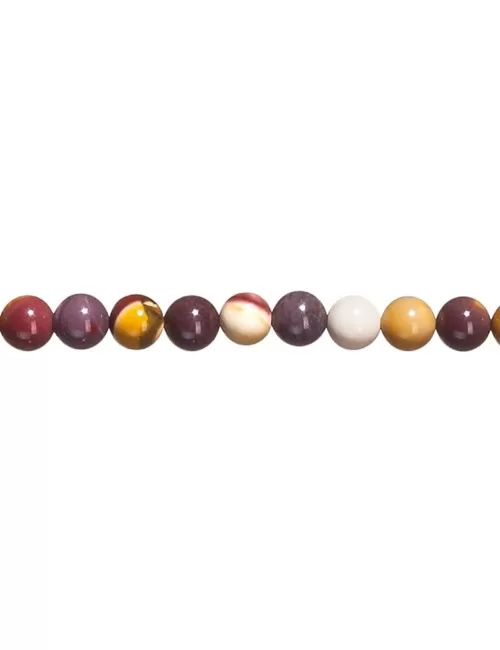 Heilstein & Edelstein-Strang - Kugeln, Mookait, 16mm