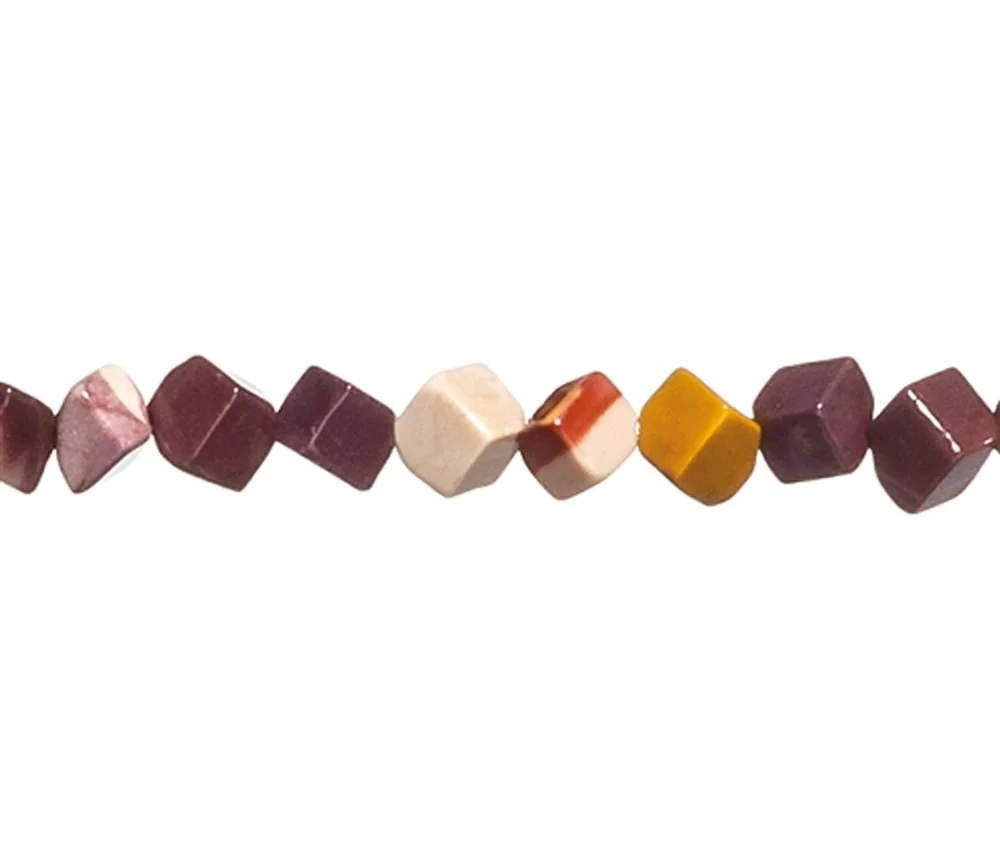 Heilstein & Edelstein-Strang - Würfel, Mookait, 06mm