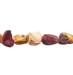 Heilstein & Edelstein-Strang - Nuggets, Mookait, roh anpoliert, 12 - 17mm