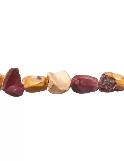 Heilstein & Edelstein-Strang - Nuggets, Mookait, roh anpoliert, 12 - 17mm