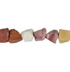 Heilstein & Edelstein-Strang - Nuggets, Mookait roh, 18-20 x13-15mm (39cm)