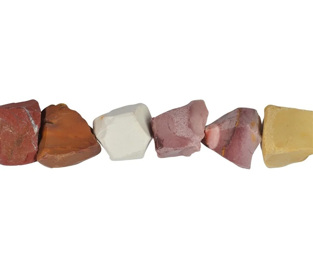 Heilstein & Edelstein-Strang - Nuggets, Mookait roh, 18-20 x13-15mm (39cm)