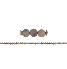 Heilstein & Edelstein-Strang - Kugeln, versteinertes Holz, matt, 06mm (38cm)