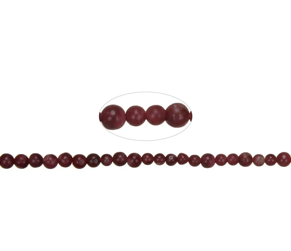 Heilstein & Edelstein-Strang - Kugeln, Thulit, 02 - 03mm (38cm)