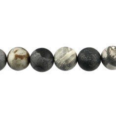 Heilstein & Edelstein-Strang - Kugeln, Picassomarmor, matt, 20mm